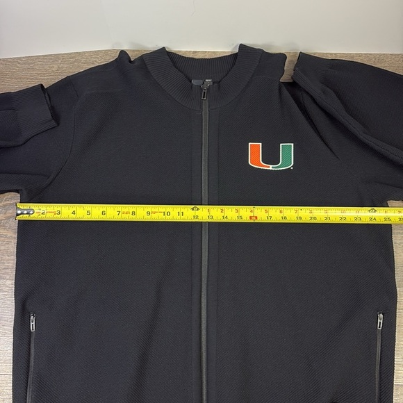 Adidas Men’s Black Miami Hurricanes Full Zip Stadium Track Jacket XXL - Picture 12 of 14